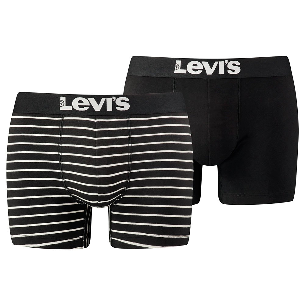 levi´s underwear vintage striped yd boxer 2 units noir m homme