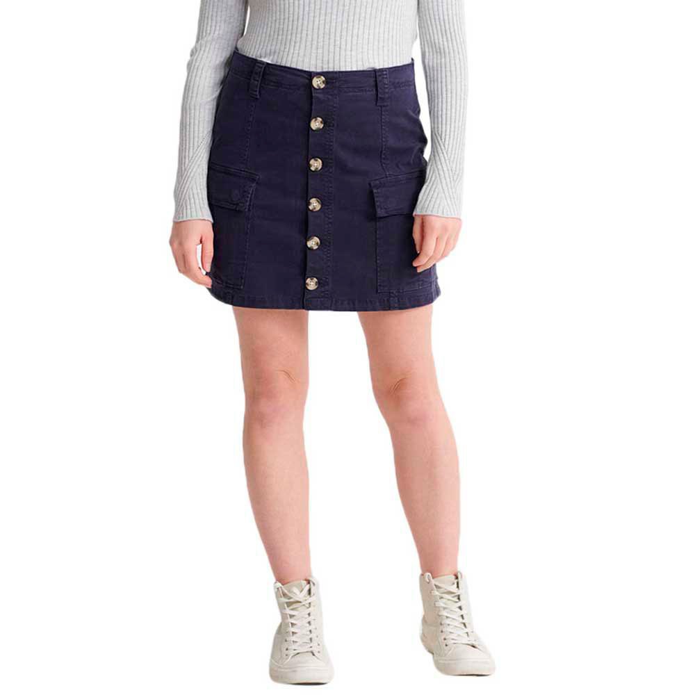 superdry alchemy cargo mini skirt bleu 2xs femme