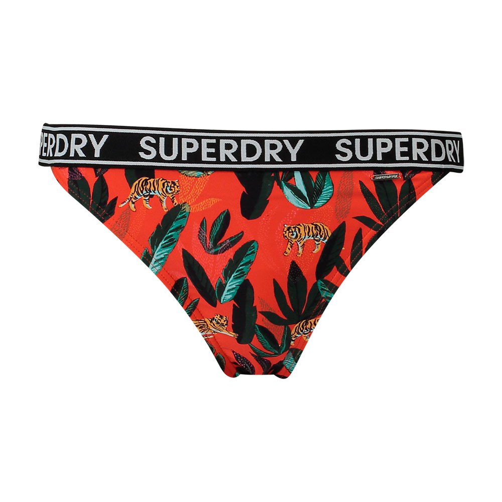 superdry jungle cheeky brief bikini bottom orange,noir m femme