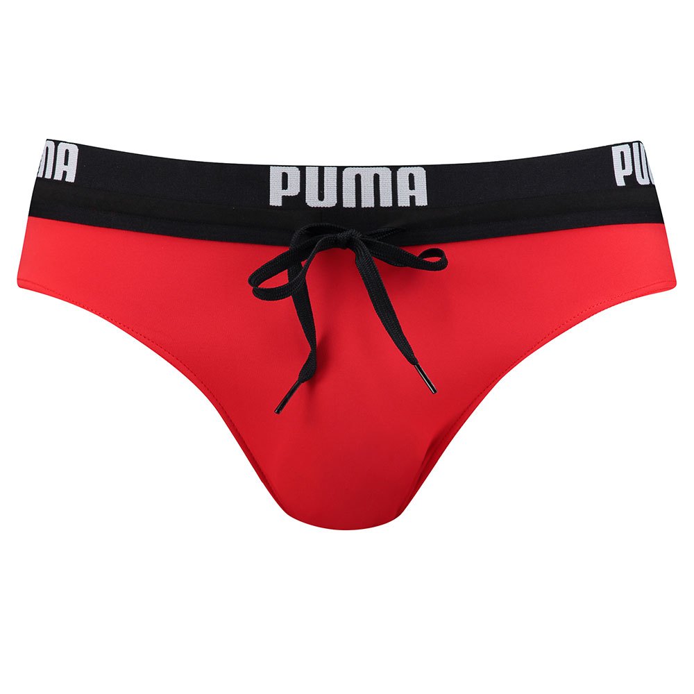 puma logo swimming brief rouge xl homme
