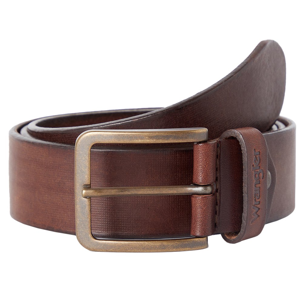 wrangler structured belt marron 100 cm homme