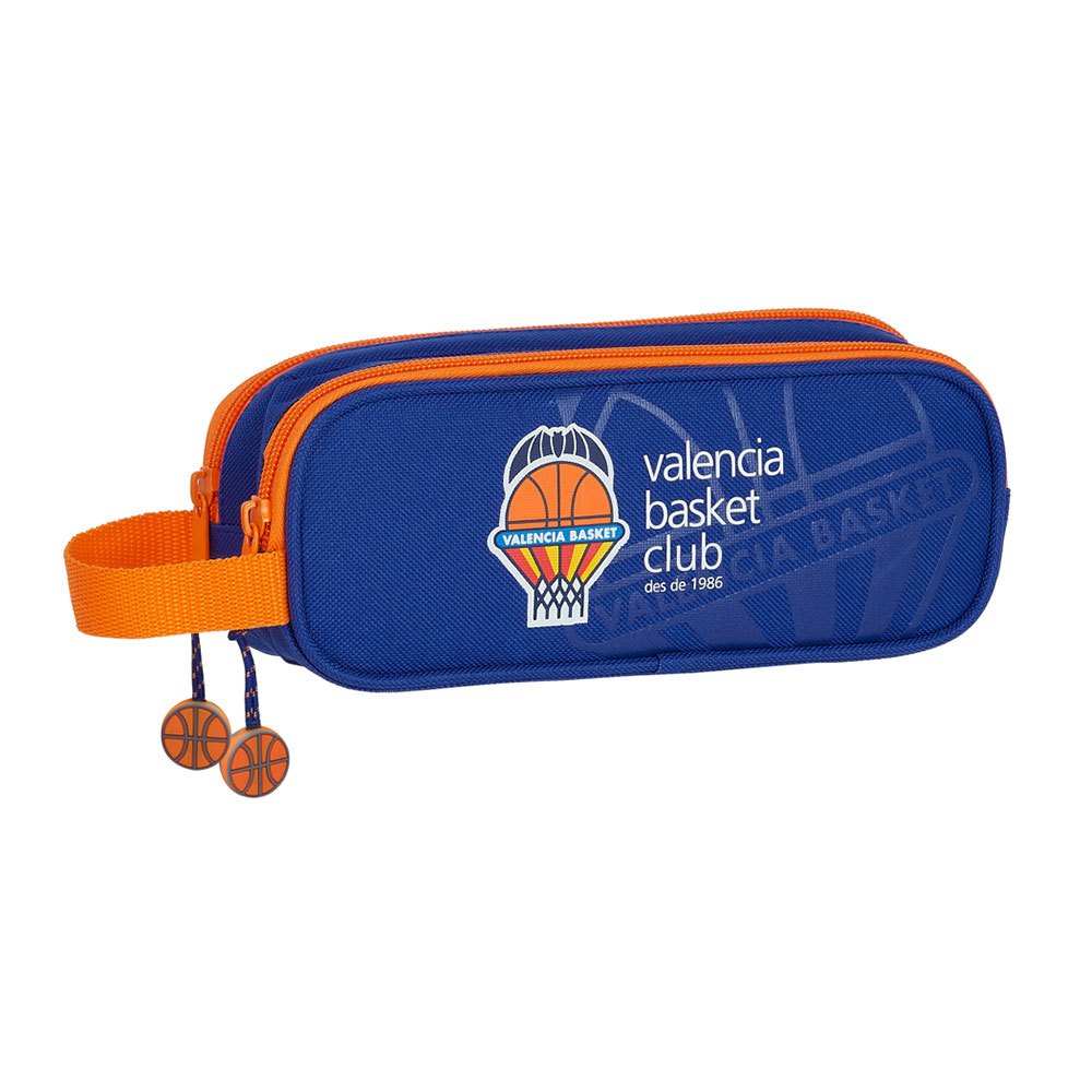 safta valencia basket double pencil case orange,bleu  homme