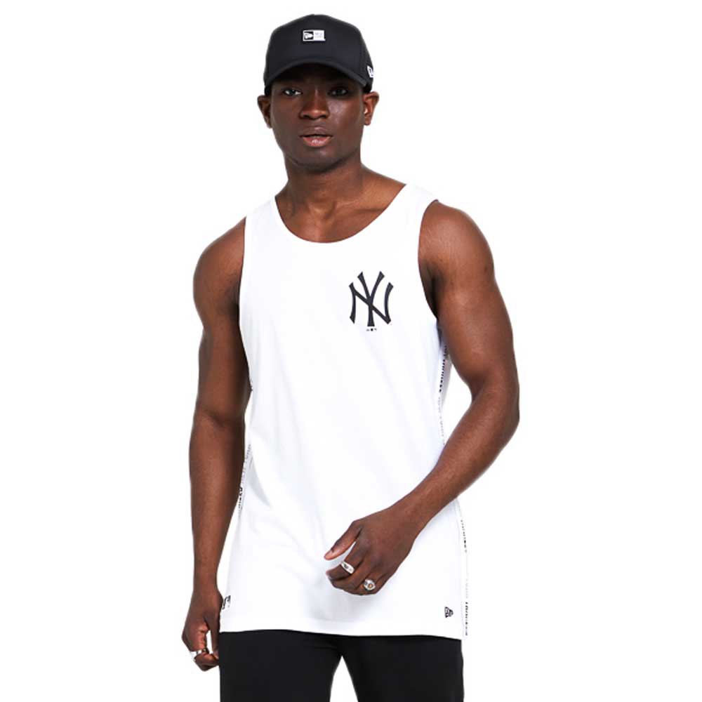 new era mlb taped new york yankees sleeveless t-shirt blanc s homme