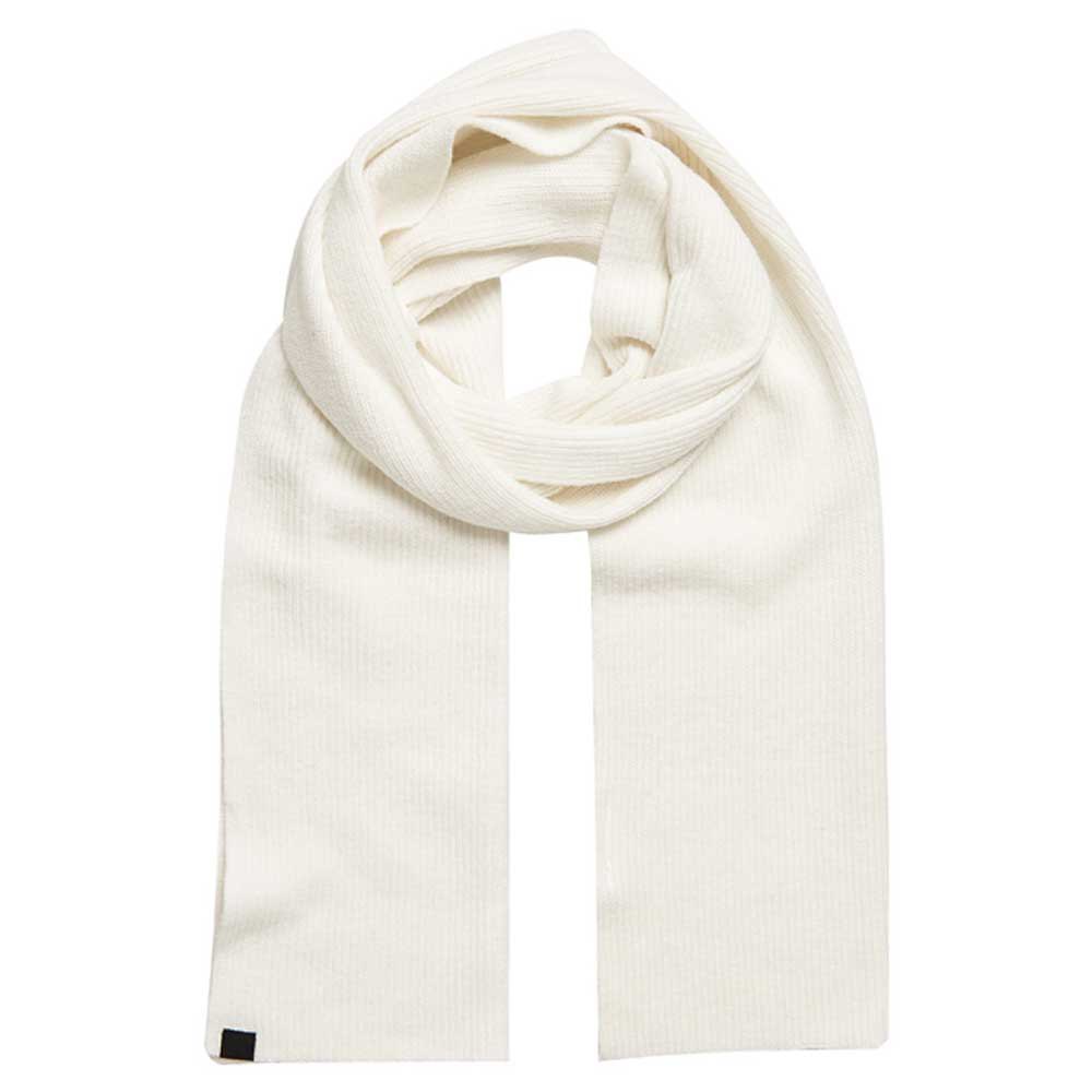 superdry heritage ribbed scarf blanc  homme