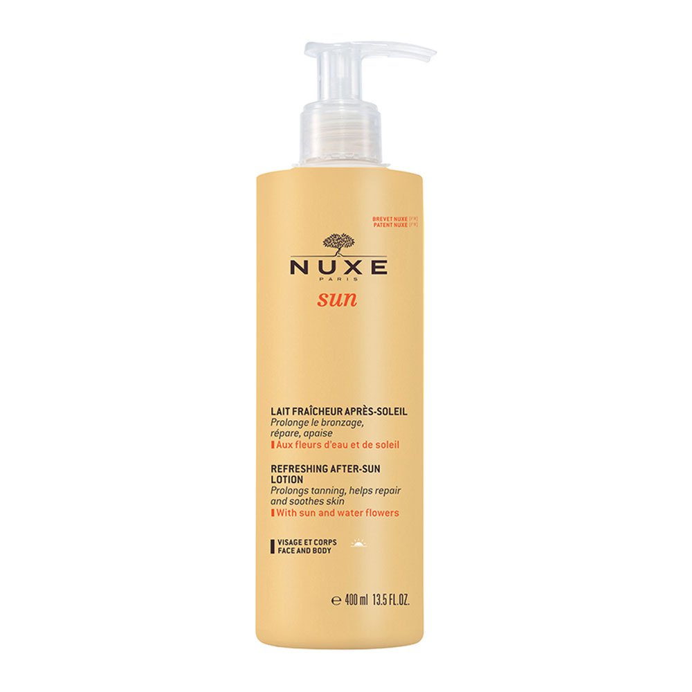 nuxe sun refreshing after-sun milk 100ml+and body shampoo 200ml vert  homme