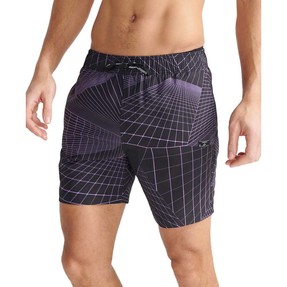 superdry resort 17´´ swimming shorts gris l homme