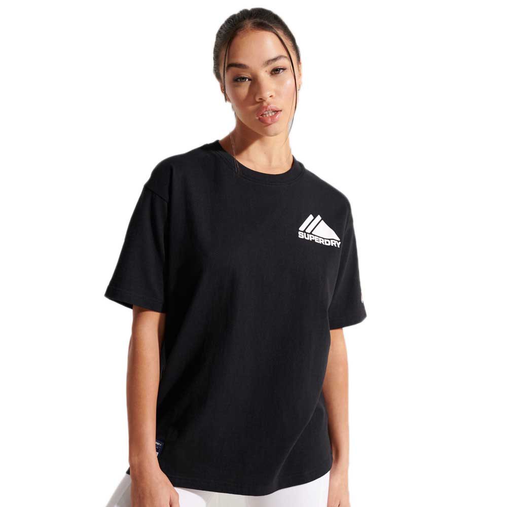 superdry mountain sport mono mini short sleeve t-shirt noir xs femme