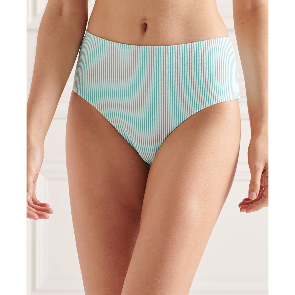 superdry high waist brief bikini bottom bleu xs femme