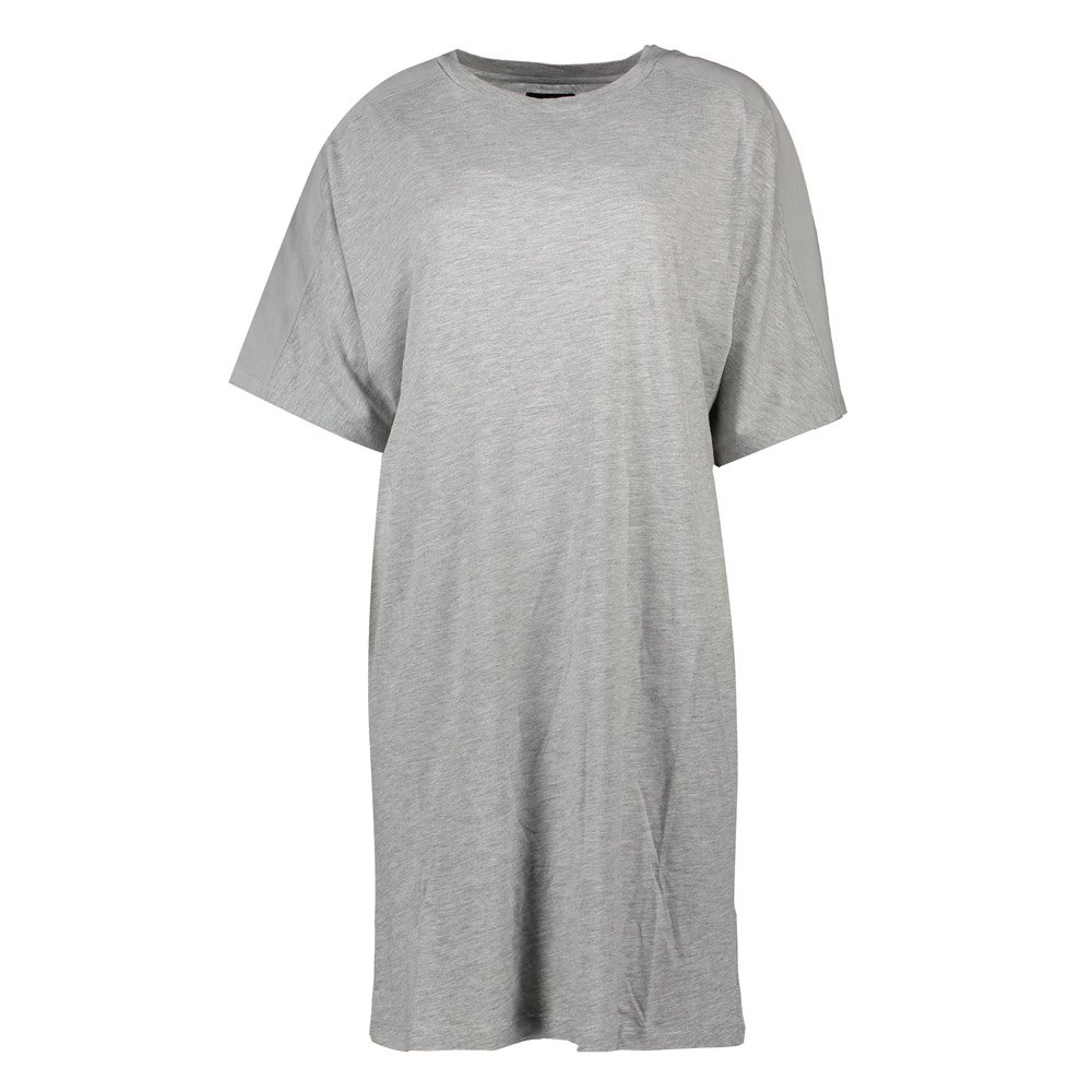 superdry cotton modal short dress gris s femme