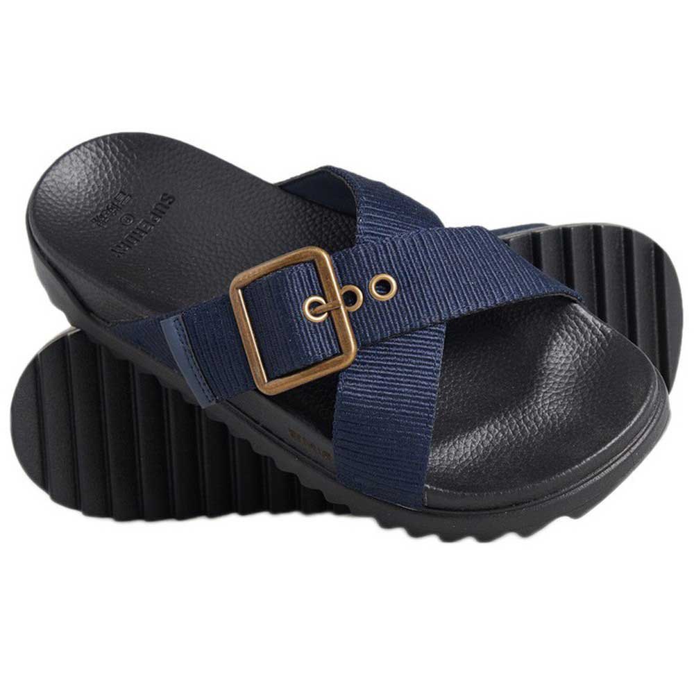 superdry square buckle sandals bleu eu 36-37 femme