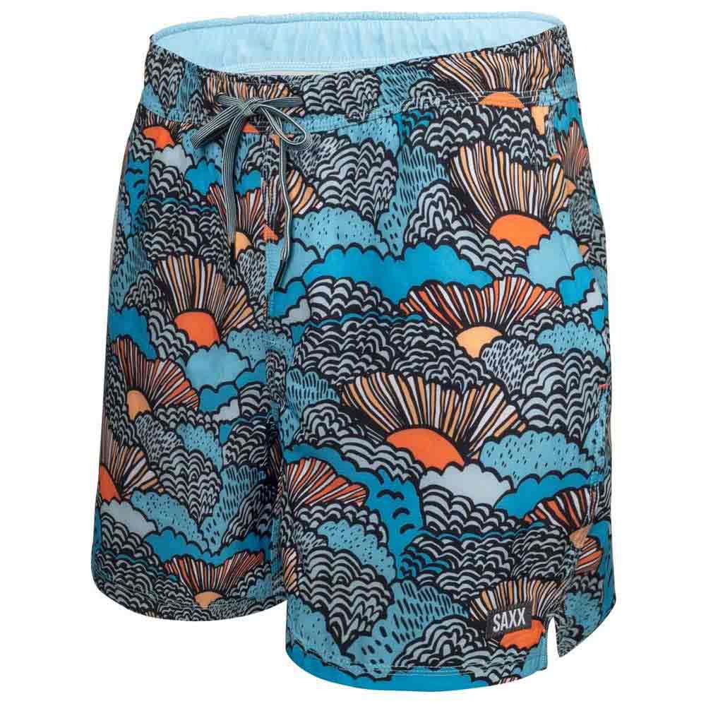 saxx underwear oh buoy 2 in 1 5´´ swimming shorts bleu s homme