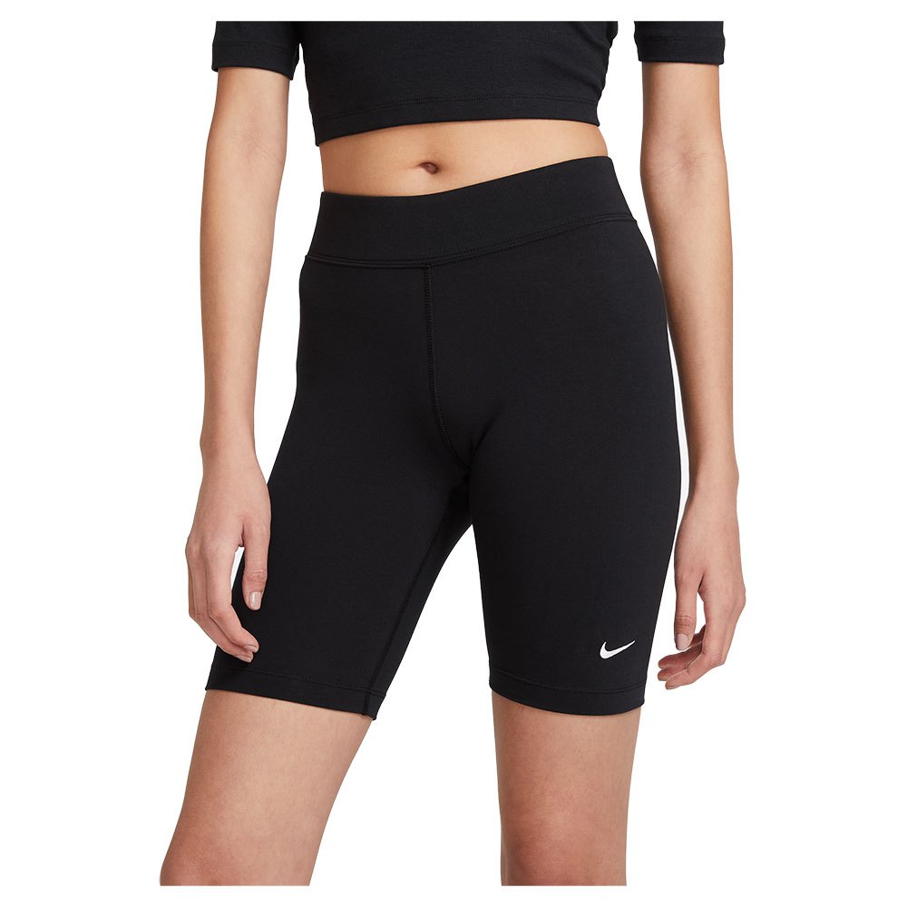 nike sportswear essential biker mid rise short leggings noir 2xl femme