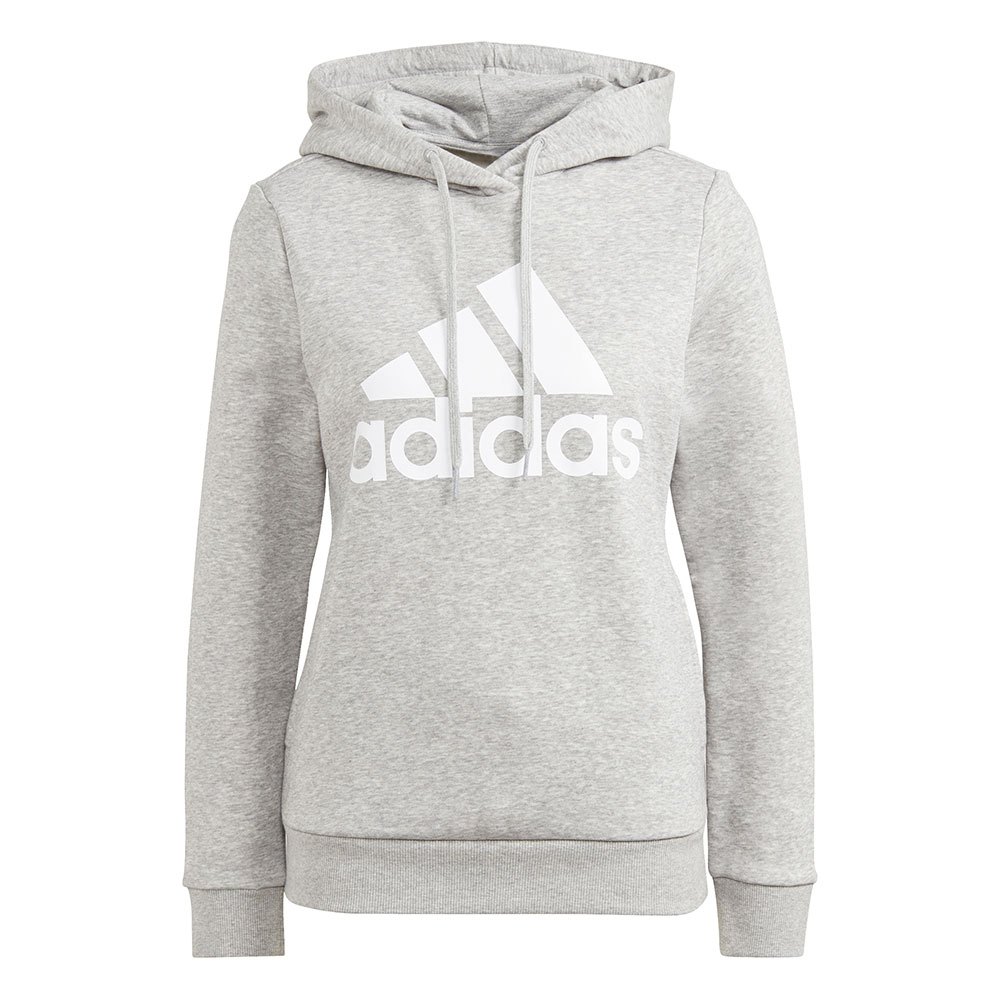 adidas essentials logo hoodie gris xs / regular femme