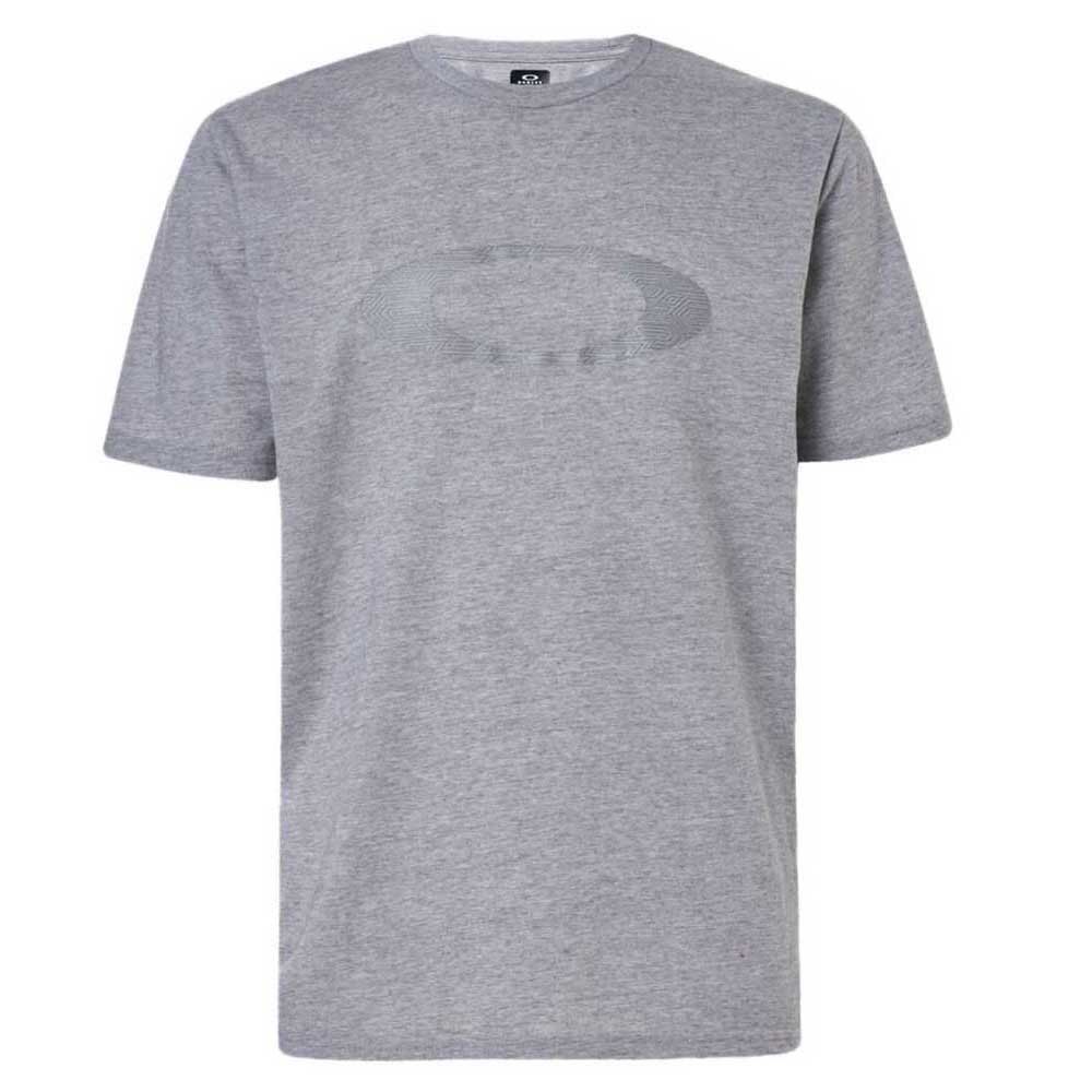 oakley apparel embossed ellipse short sleeve t-shirt gris m homme