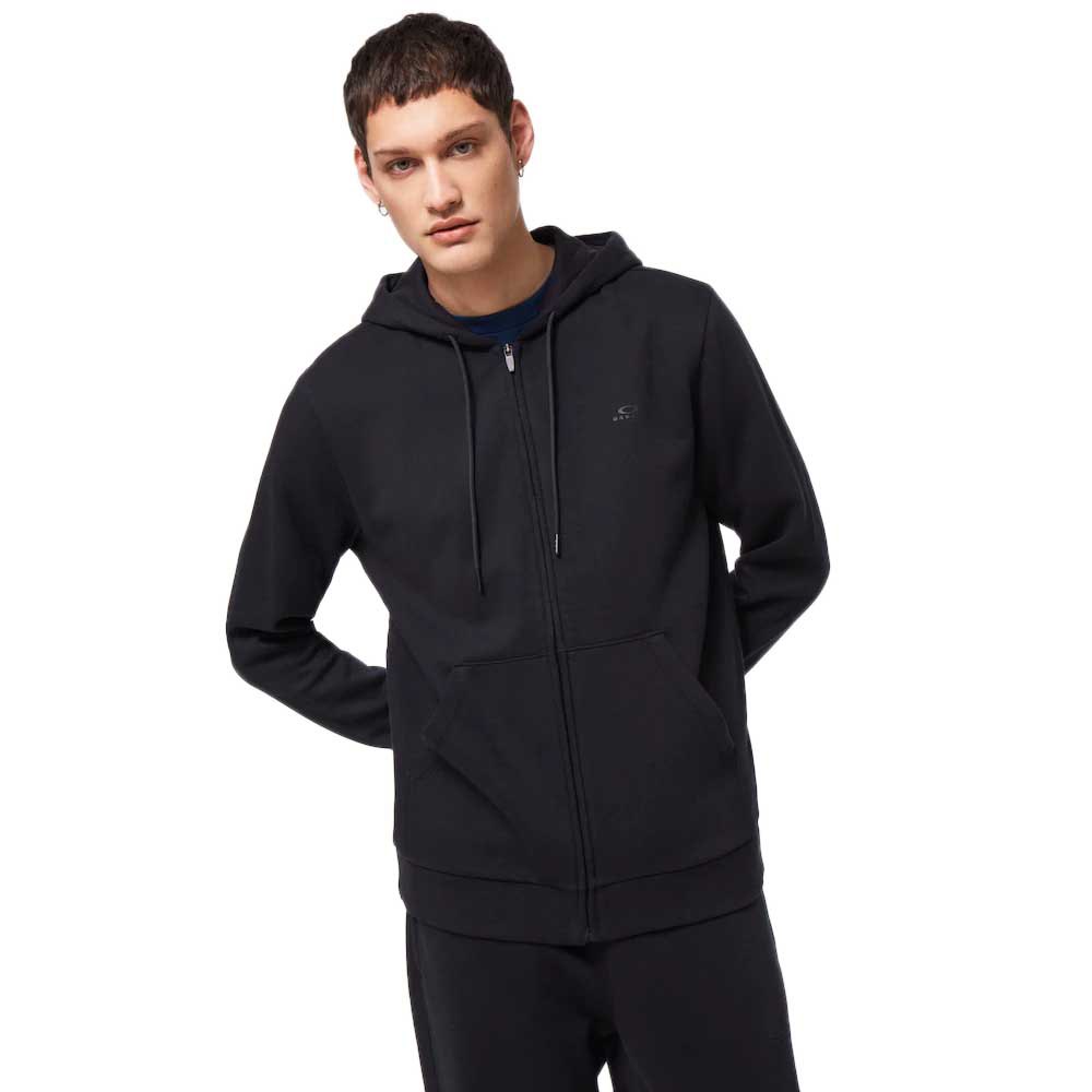 oakley apparel relax full zip sweatshirt noir xs homme