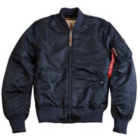 alpha industries ma-1 vf 59 long jacket bleu xl homme