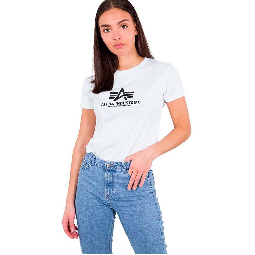 alpha industries basic short sleeve t-shirt blanc s femme