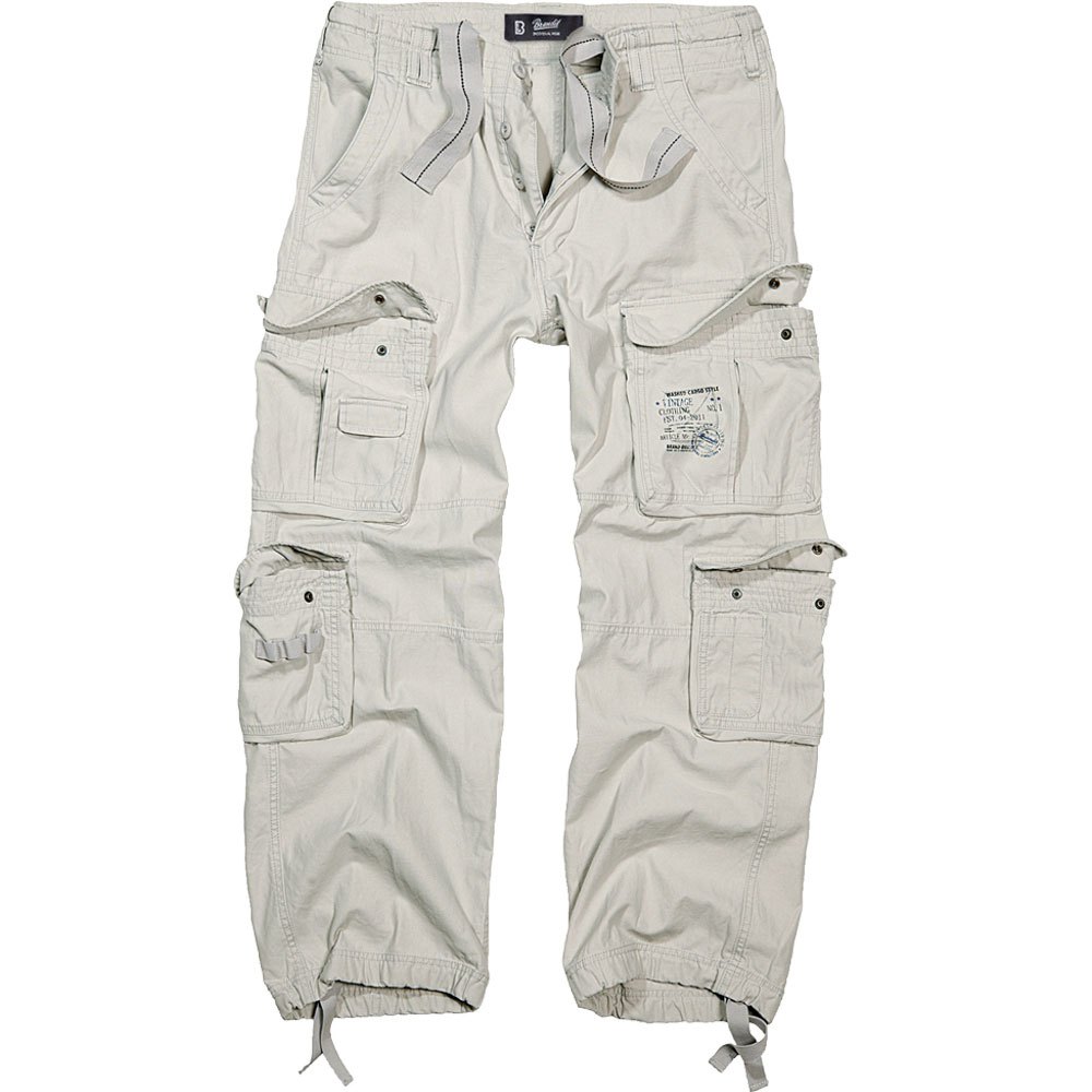 brandit pure vintage pants blanc 3xl homme