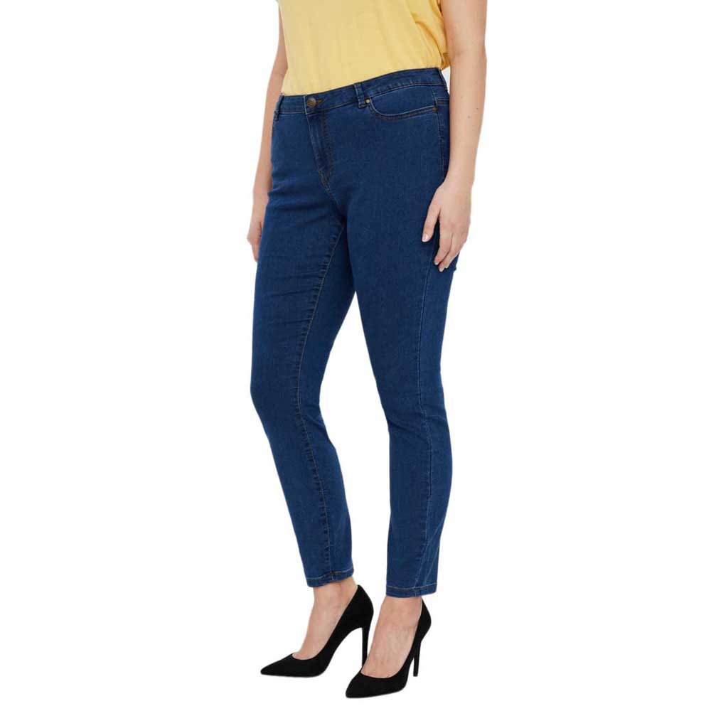 vero moda curve ludy slim jegging k curve jeans bleu 44 femme