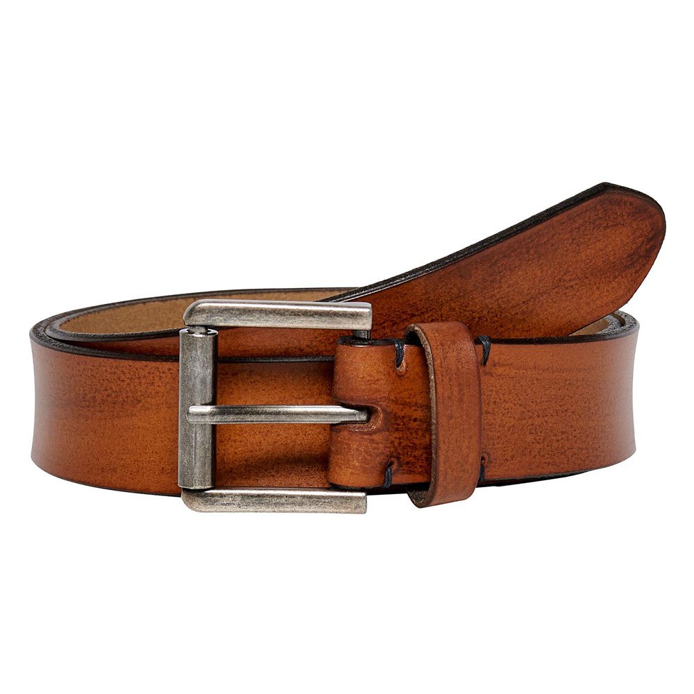 only & sons carm stitch leather belt marron 85 cm homme