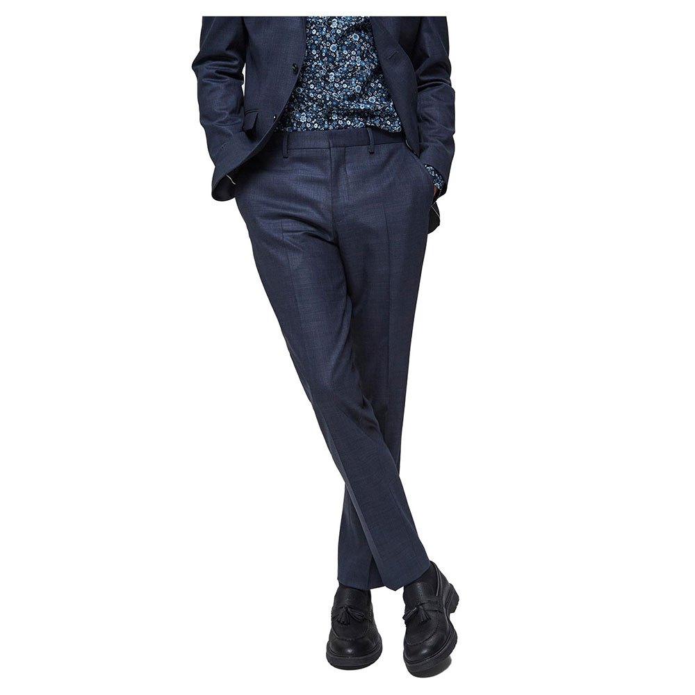 selected slim mylostate flex stripe pants bleu 56 homme