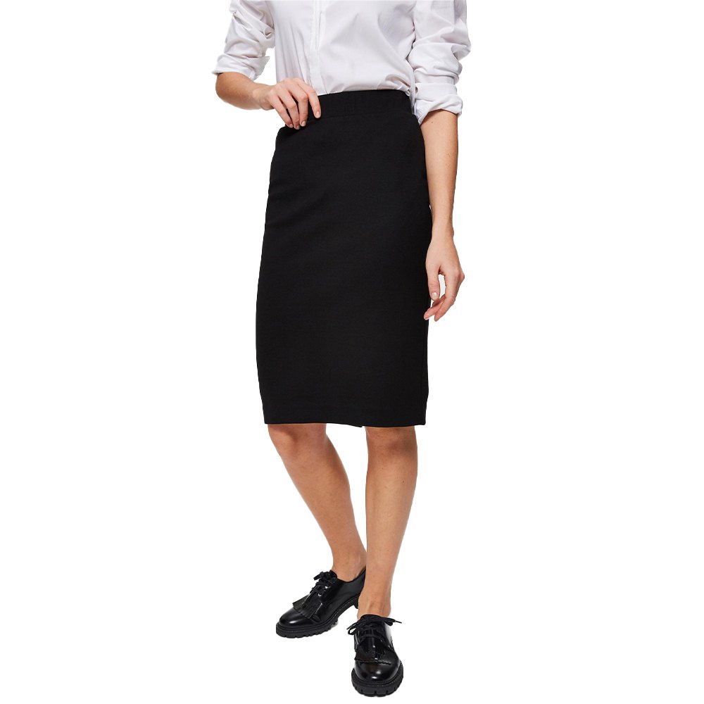 selected shelly mid waist pencil skirt noir xs femme