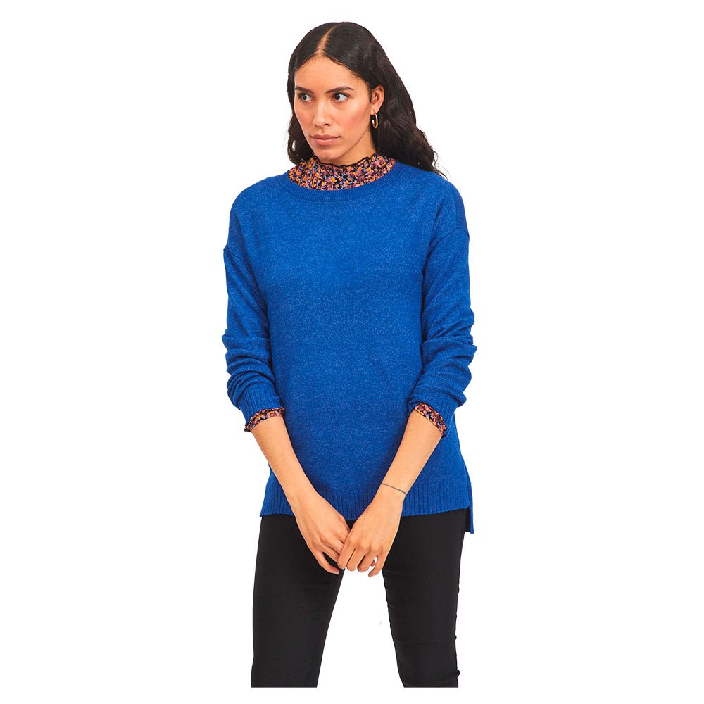 vila ril long sleeve sweater bleu xs femme