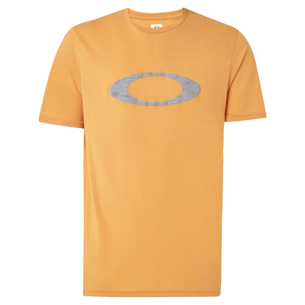 oakley apparel embossed ellipse short sleeve t-shirt jaune xs homme