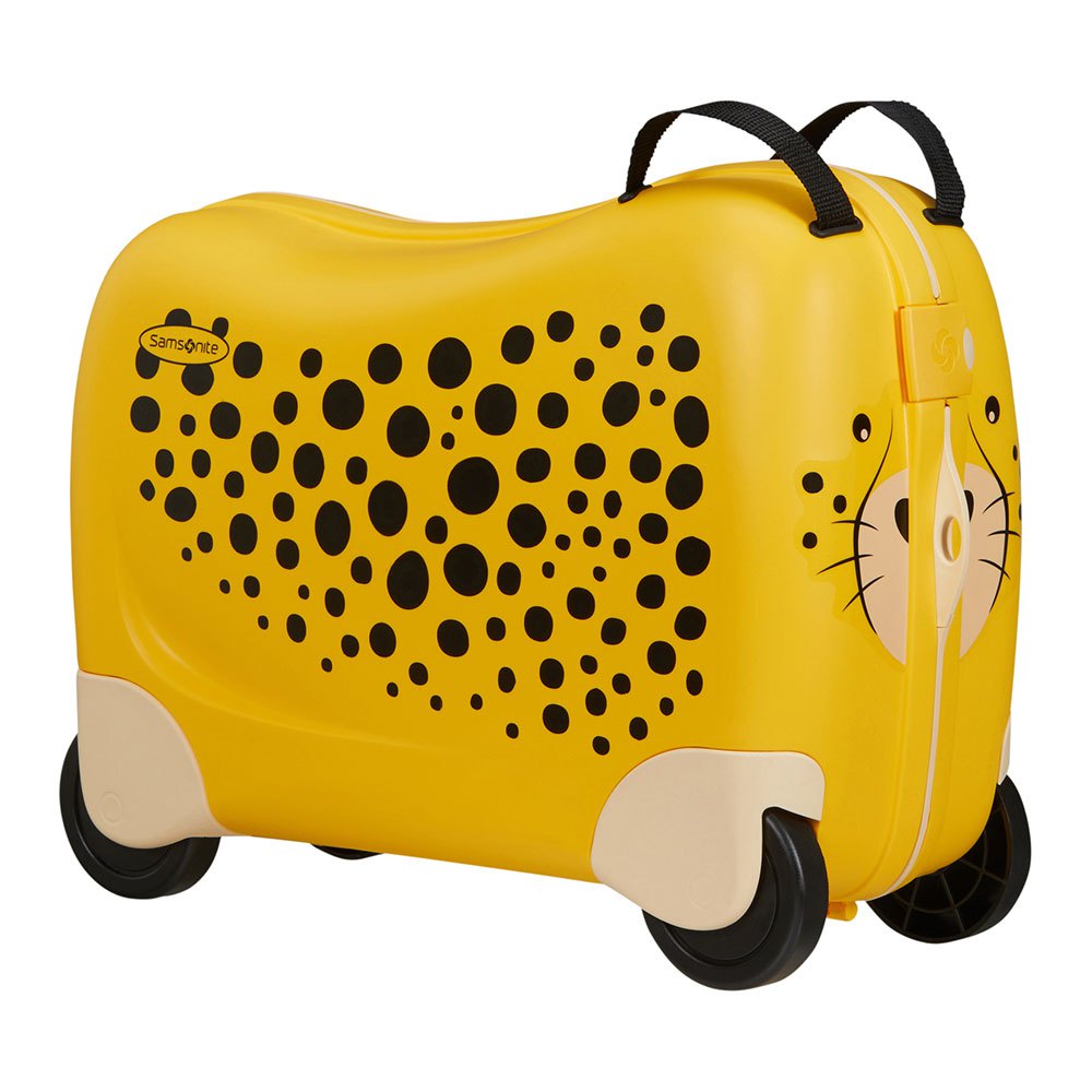 samsonite dream rider spinner cheetah 28l trolley jaune