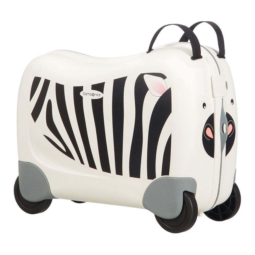 samsonite dream rider spinner zebra 28l trolley blanc
