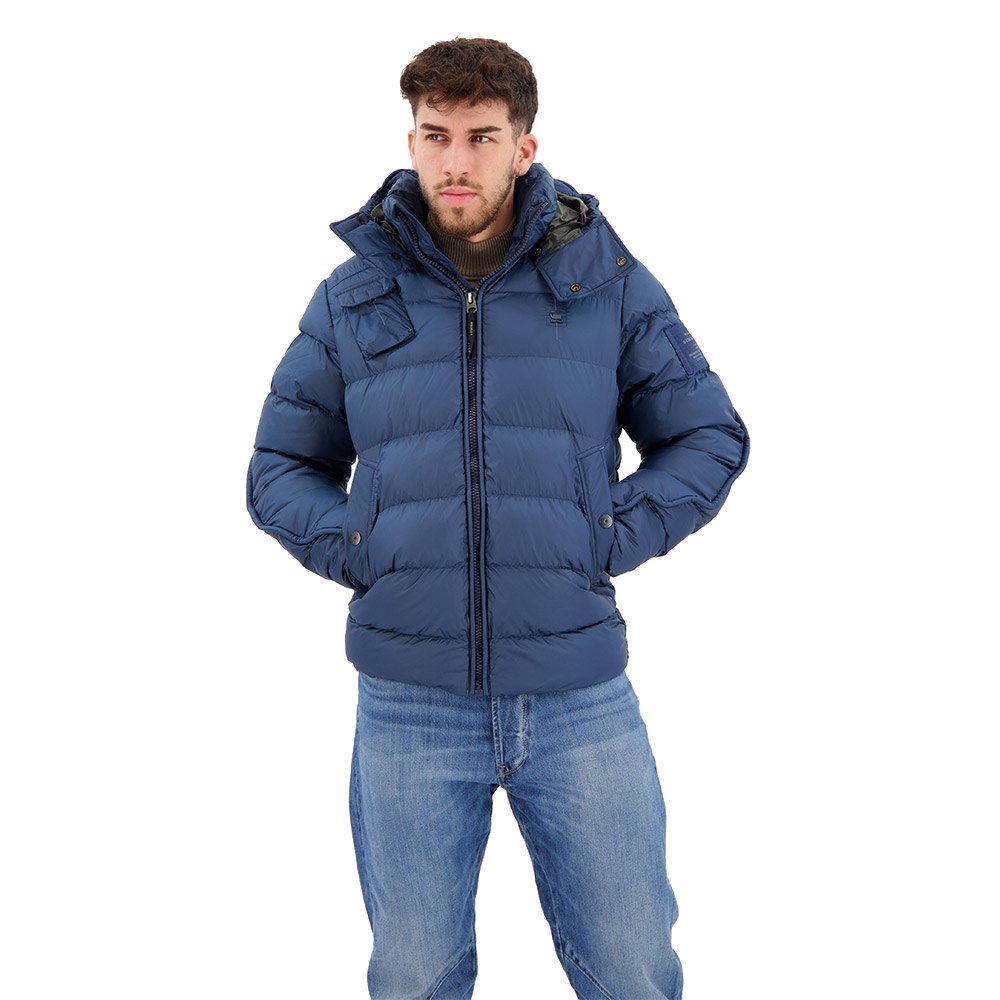 g-star whistler padded hoodie jacket bleu s homme