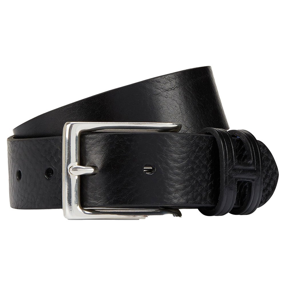 hackett tack stitch h keeper leather belt noir 30 homme