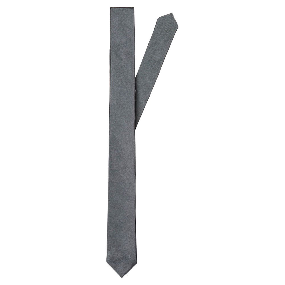 selected plain tie 5 cm gris  homme