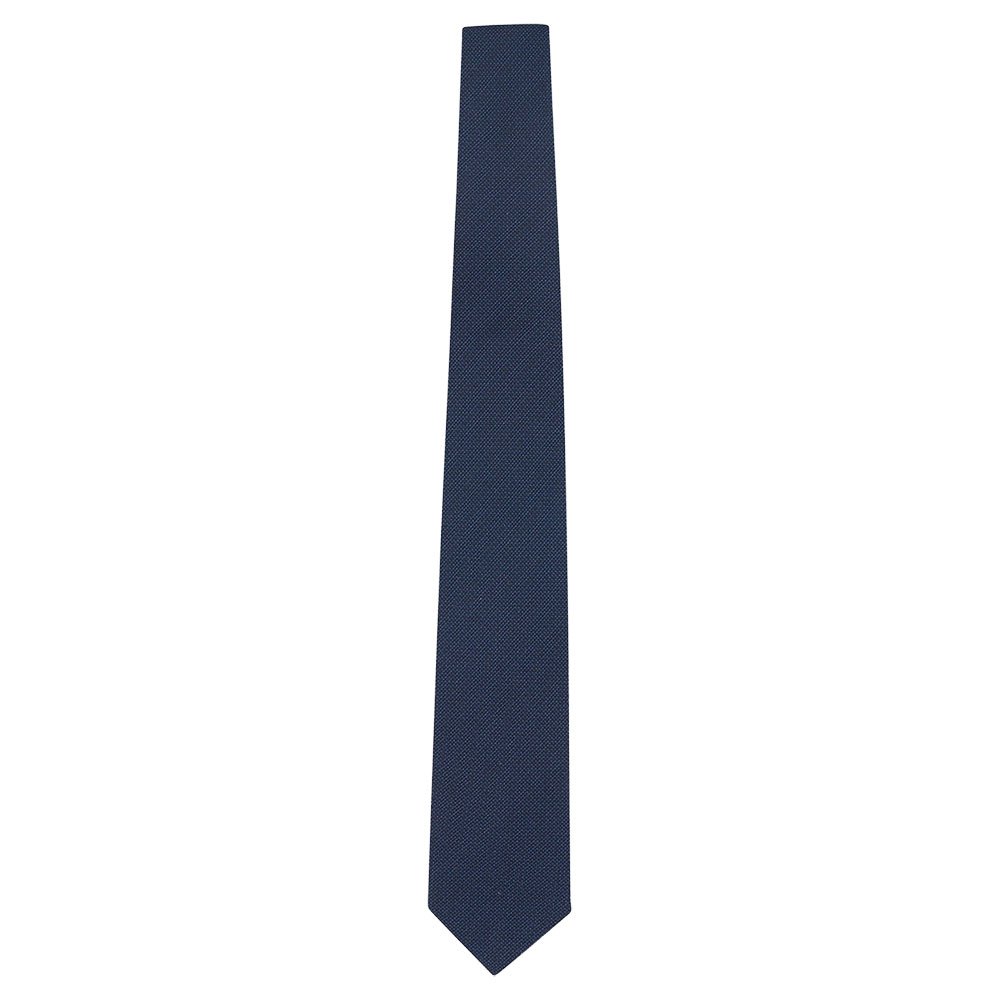 façonnable plain panama weave tie bleu  homme