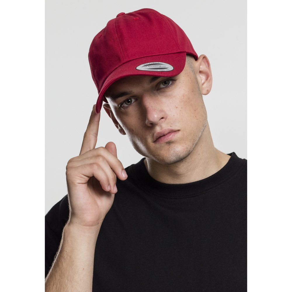 flexfit cap low profile cotton twill rouge  homme