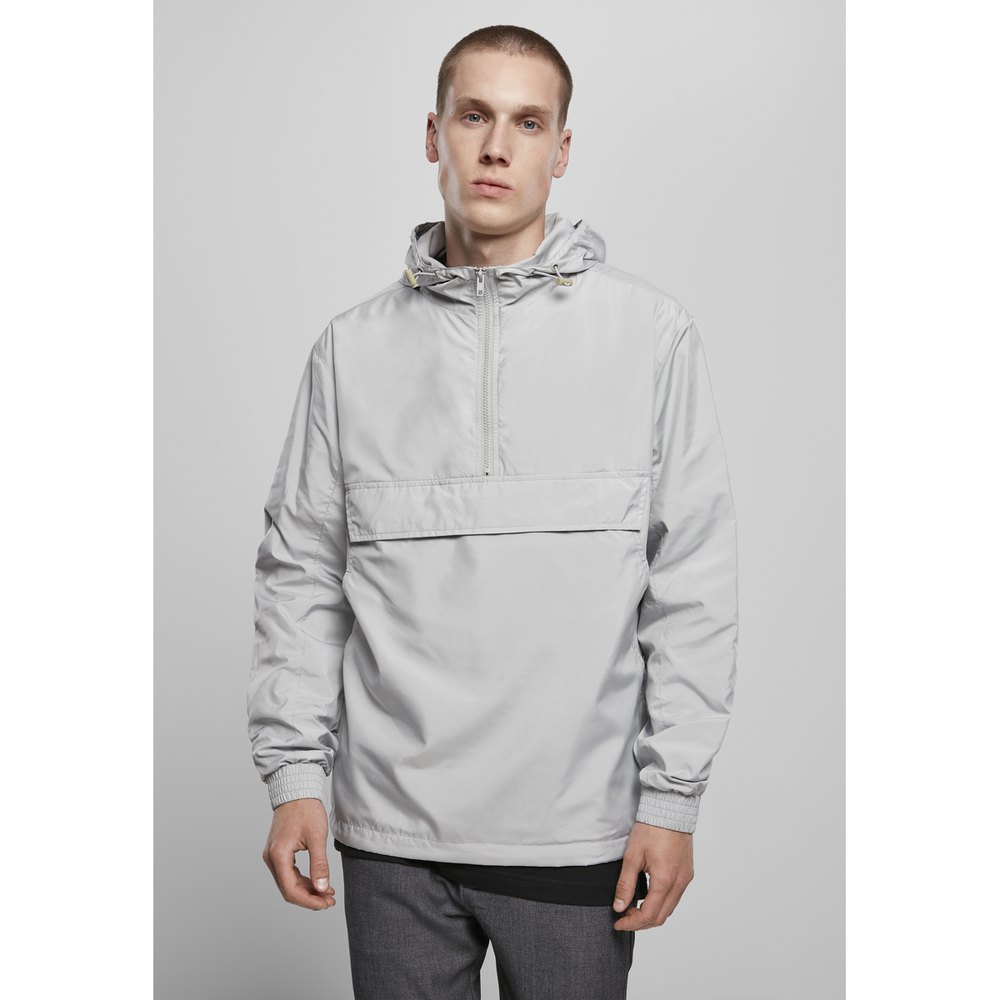 urban classics windproof jacket basic pull over gris xl homme