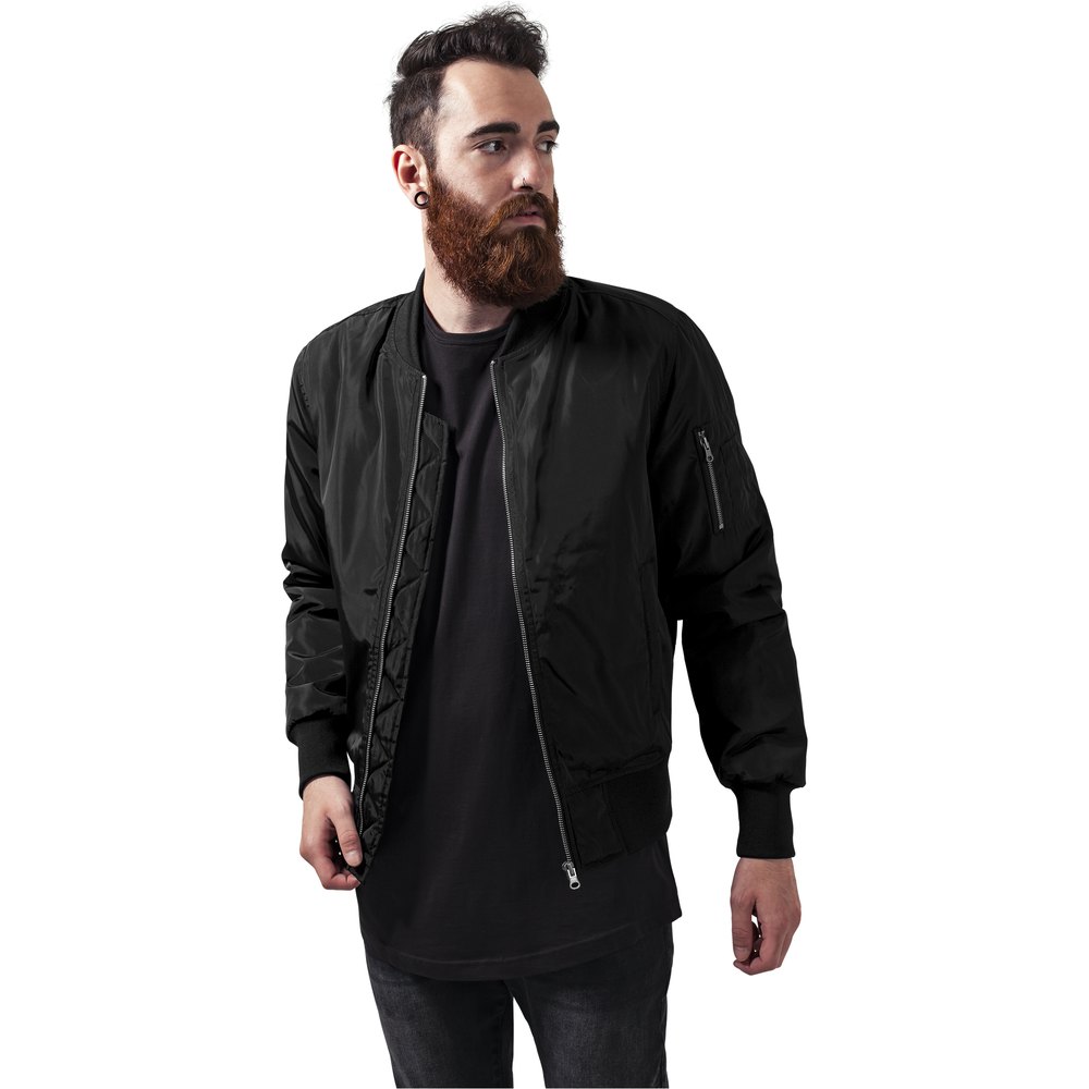 urban classics 2-tone jacket noir s homme