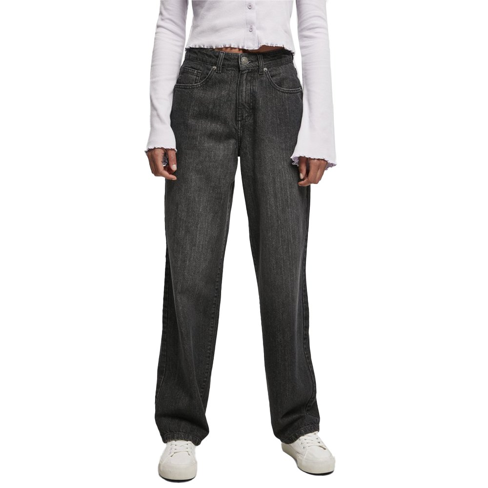 urban classics jeans high waist wide leg noir 31 femme