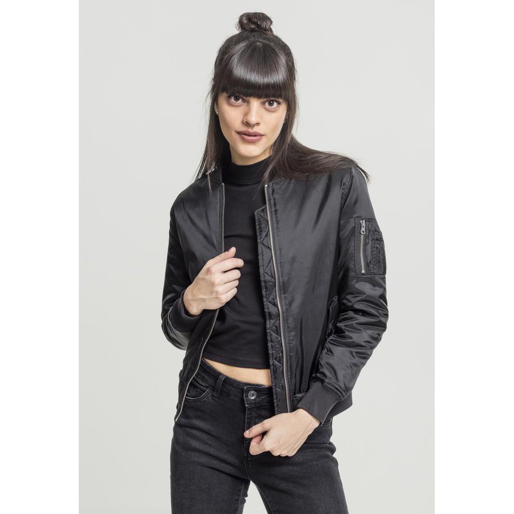 urban classics jacket basic noir xs femme