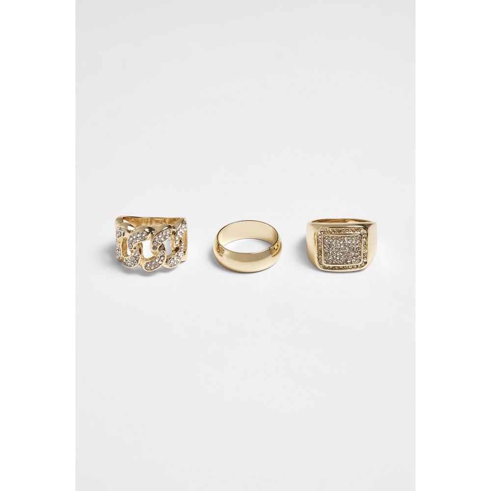 urban classics set of 3 rings diamond jaune s-m homme