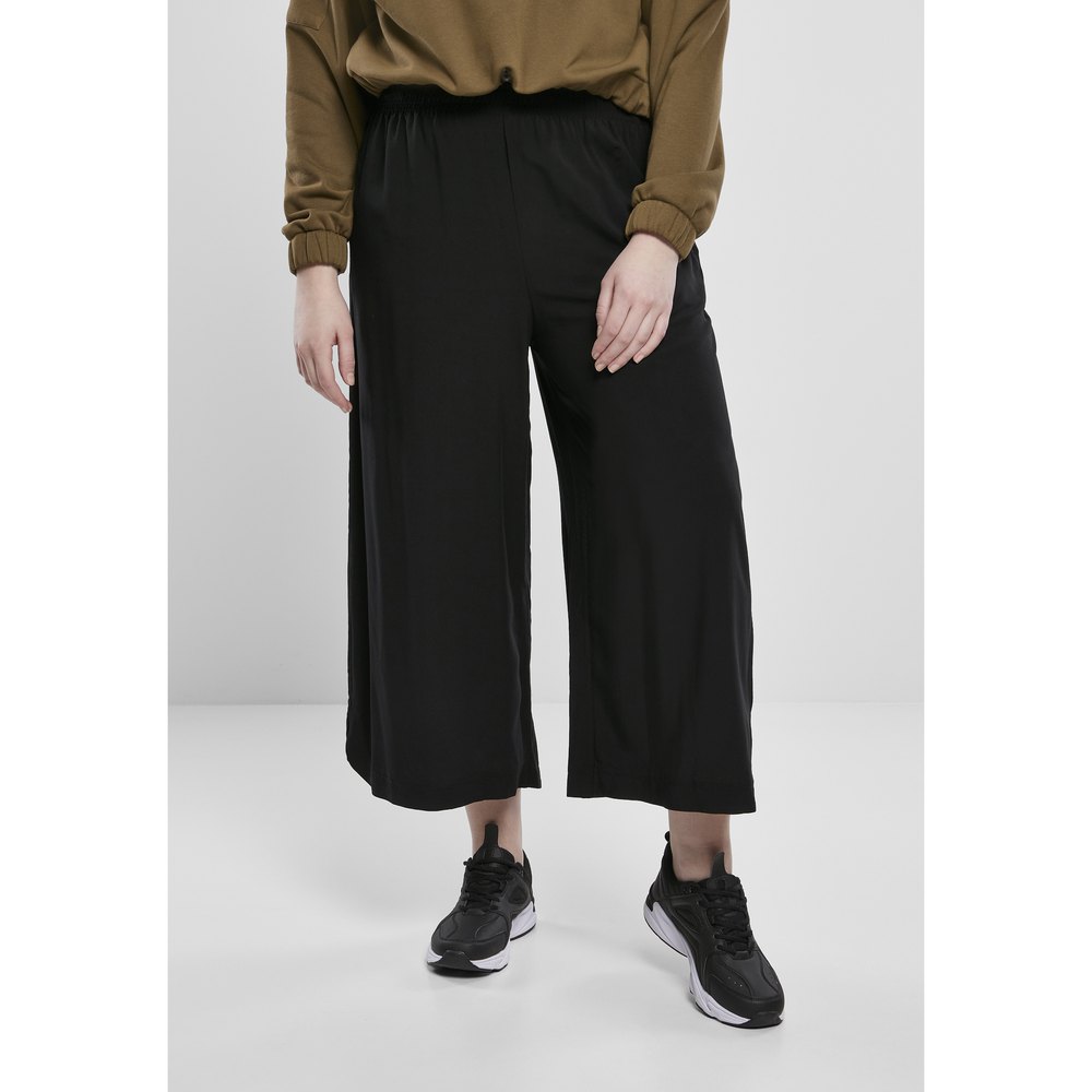 urban classics wide viscose culotte big pants noir 3xl femme