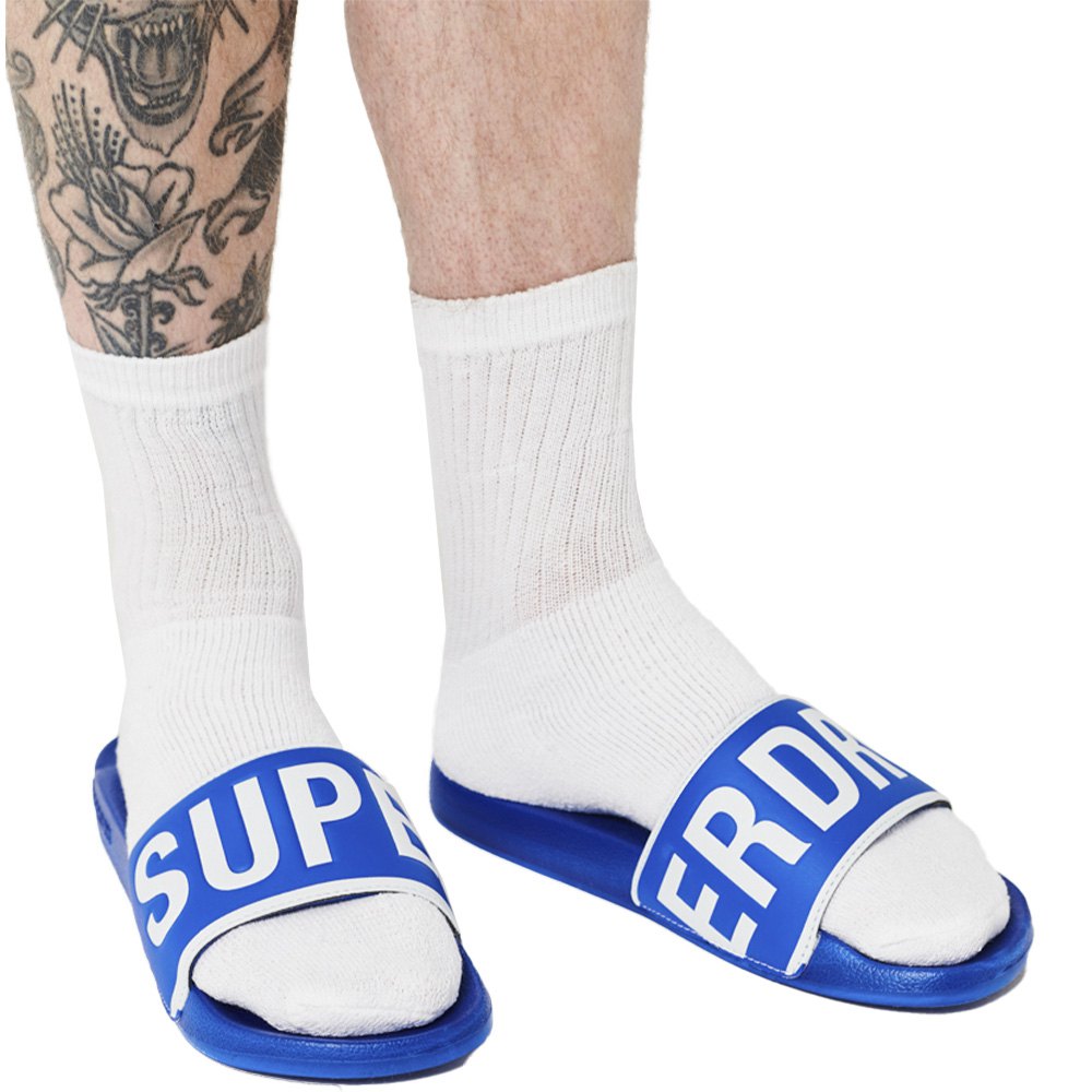 superdry code core pool sandals bleu eu 44-45 homme