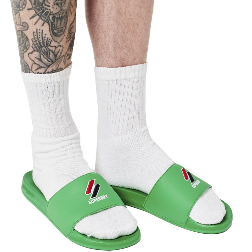 superdry code essential pool sandals vert eu 44-45 homme