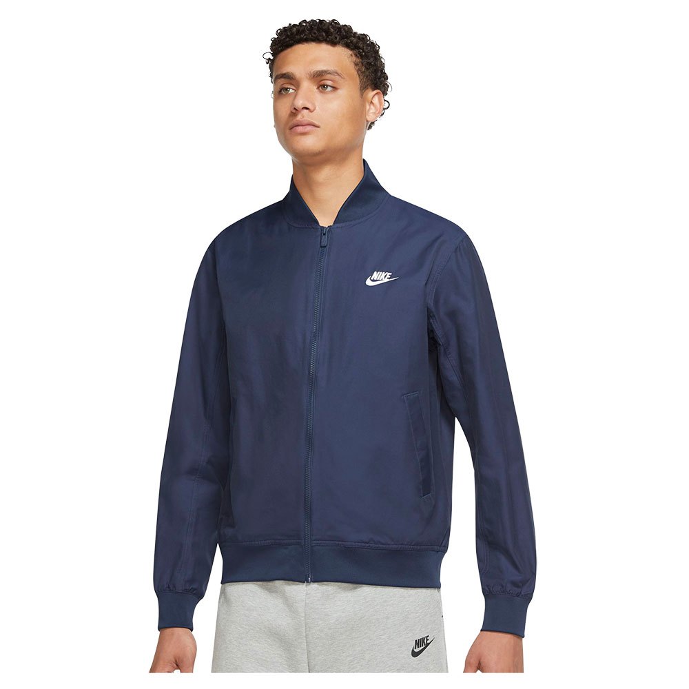 nike sportswear sport essentials woven unlined bomber jacket bleu s homme