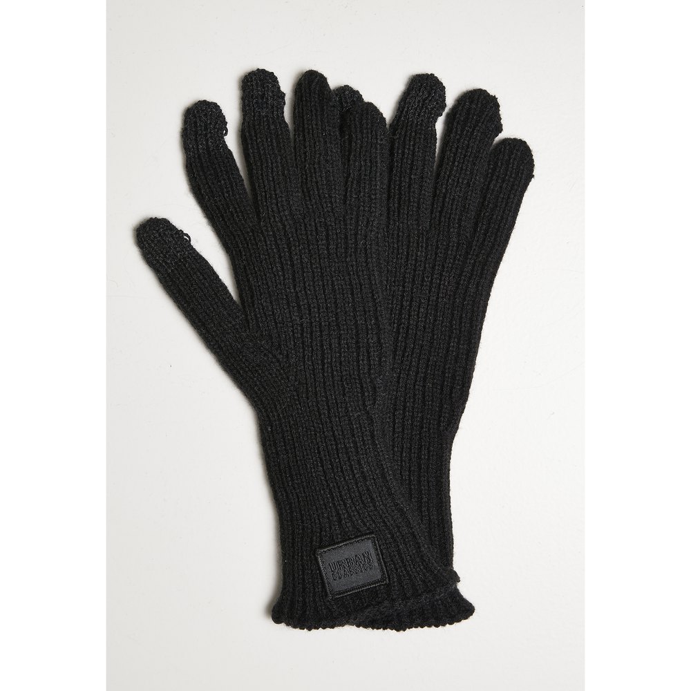 urban classics knitted wool mix smart gloves noir s-m homme