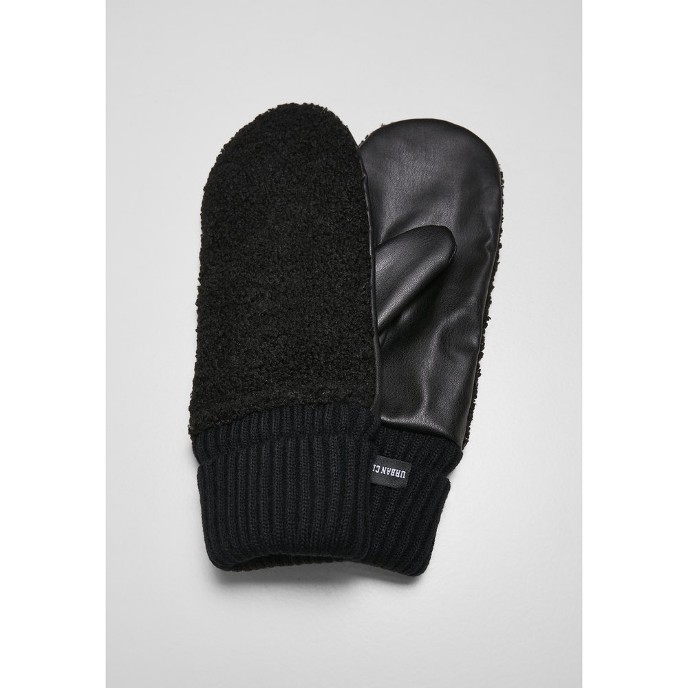 urban classics sherpa imitation leather gloves noir l-xl homme