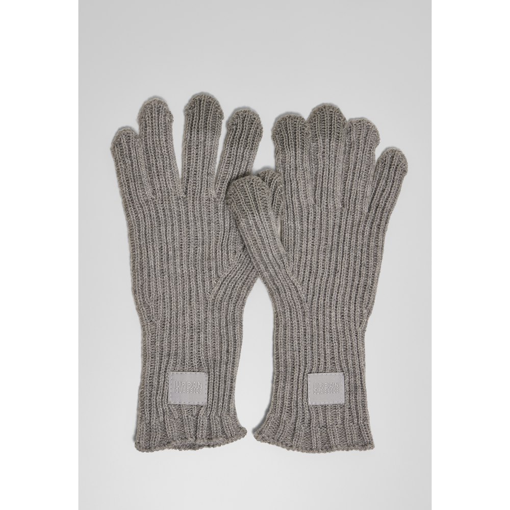 urban classics knitted wool mix smart gloves gris l-xl homme