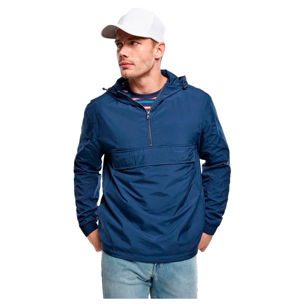 urban classics windproof jacket basic pull over bleu xl homme