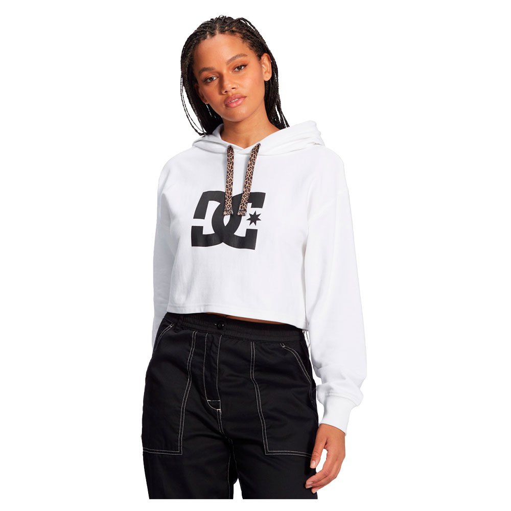 dc shoes cropped 2 hoodie blanc l femme