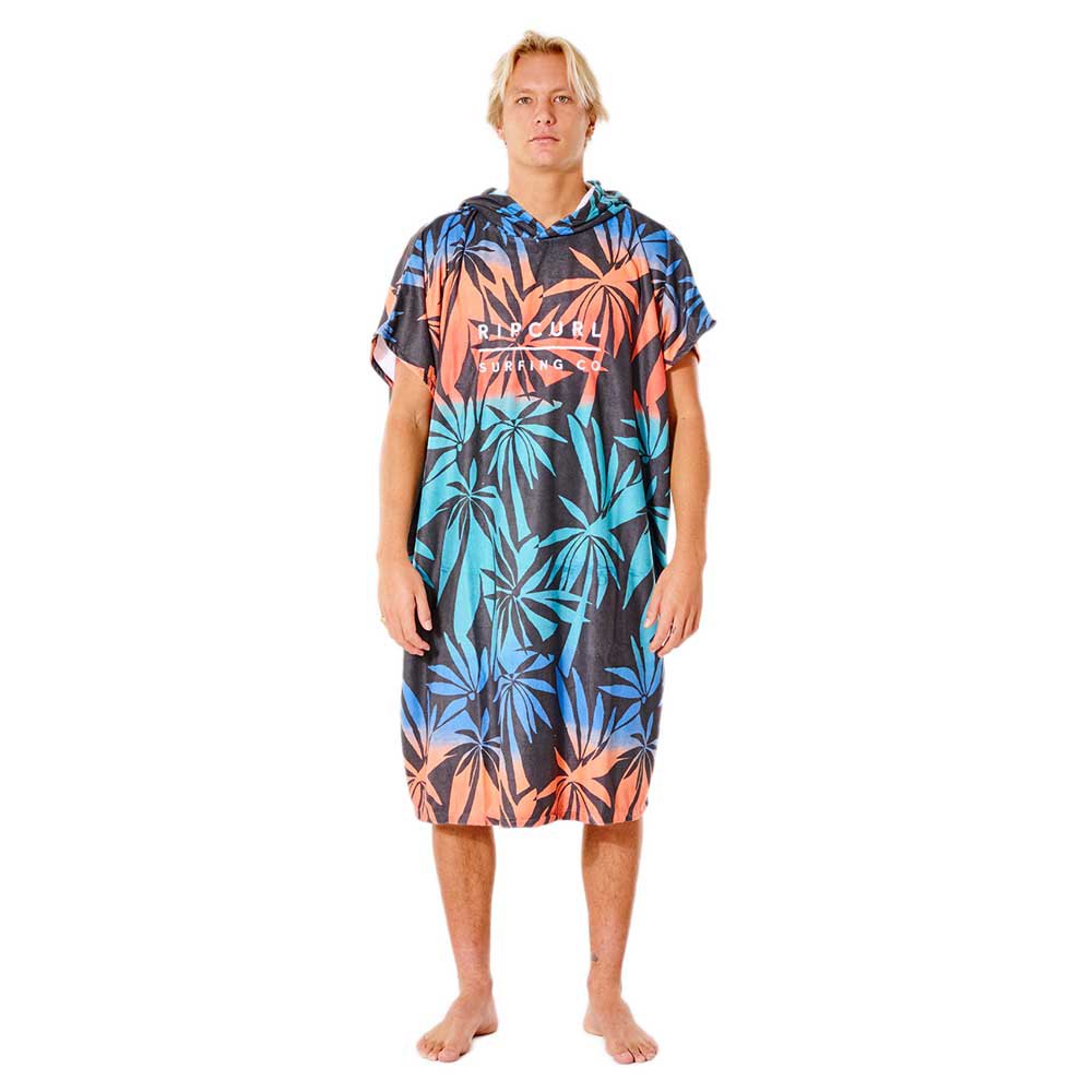 rip curl mix up print hooded towel multicolore  homme